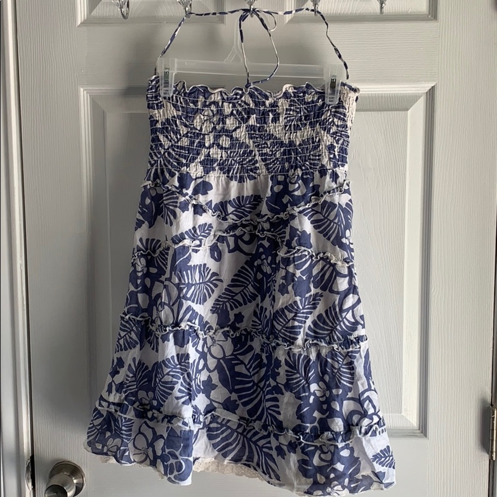tropical halter dress